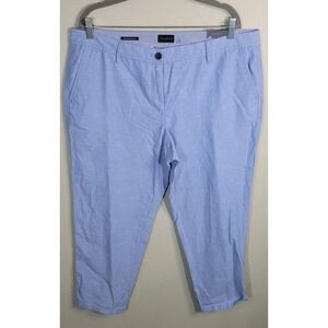 Talbots Relaxed Chino Pants Blue Cotton Ankle Length Womens 16P Petite